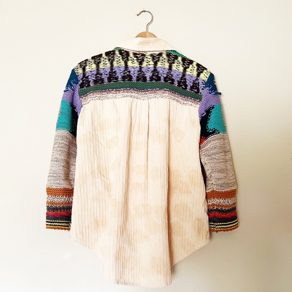 Anthropologie Pilcro Easy Going Corduroy Shacket Oversized Woven Boho - Picture 7 of 13